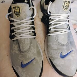 Nike Gray and Blue Men's Sneakers